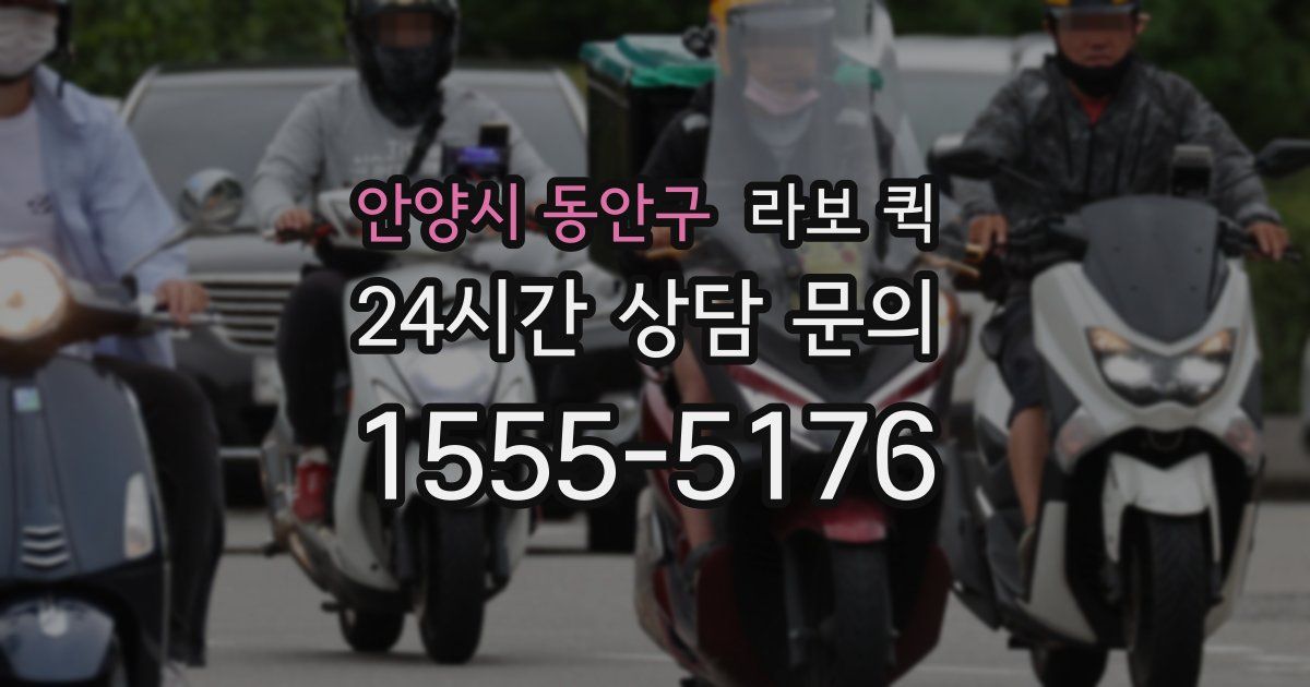 안양시 동안구 라보 퀵