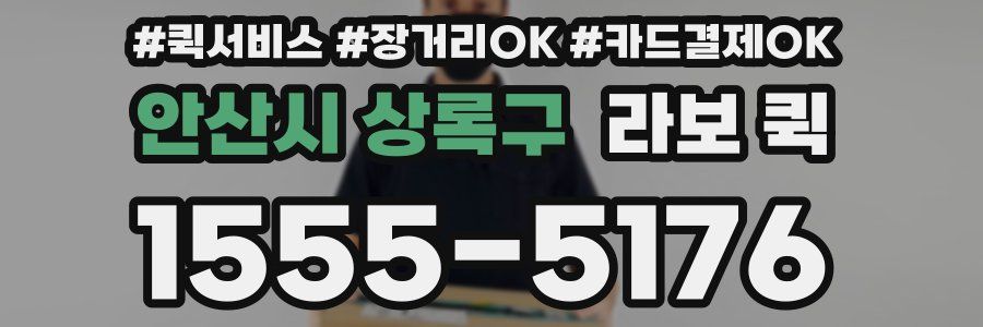 안산시 상록구 라보 퀵