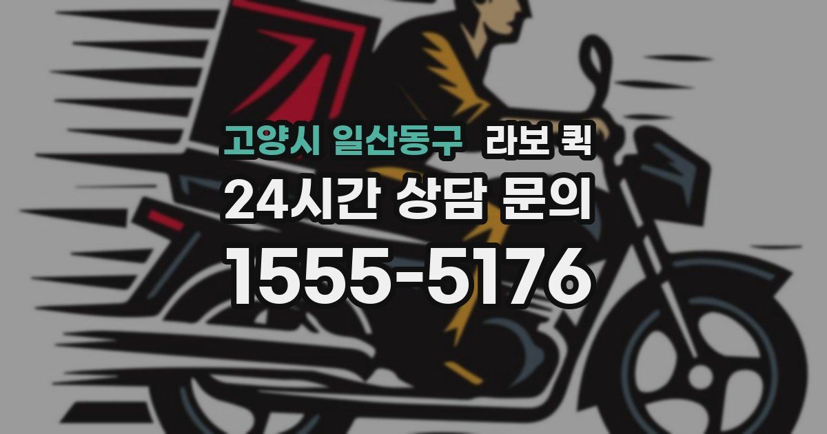 고양시 일산동구 라보 퀵