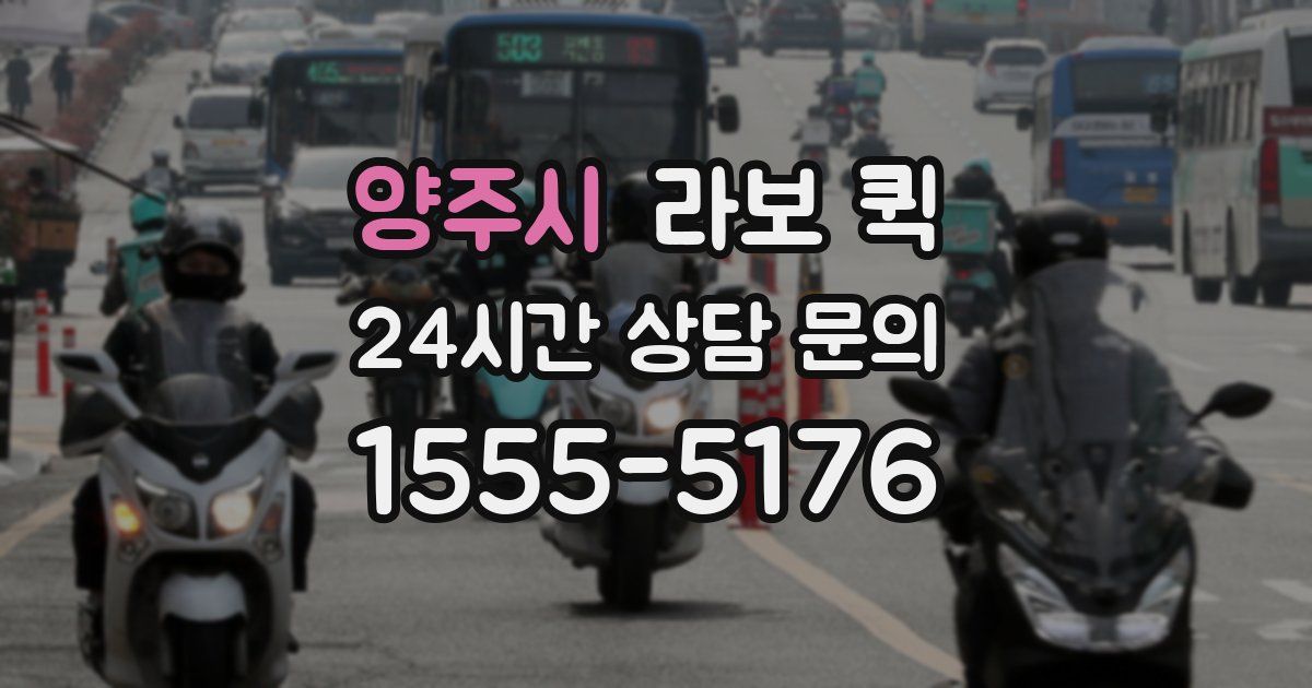 양주시 라보 퀵