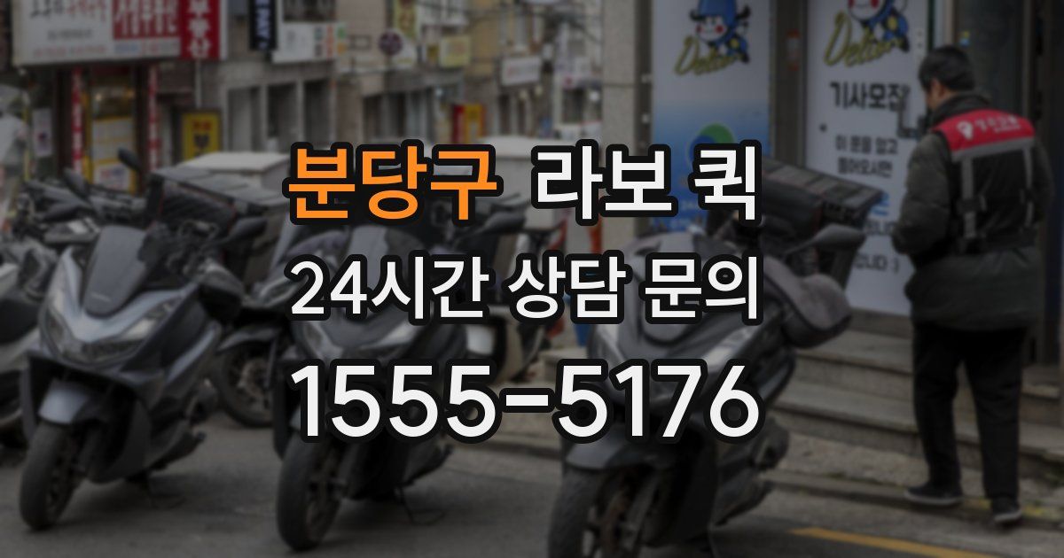 분당구 라보 퀵