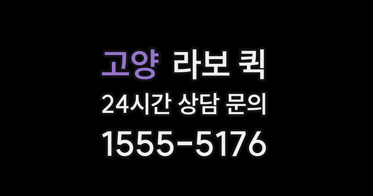 고양 라보 퀵