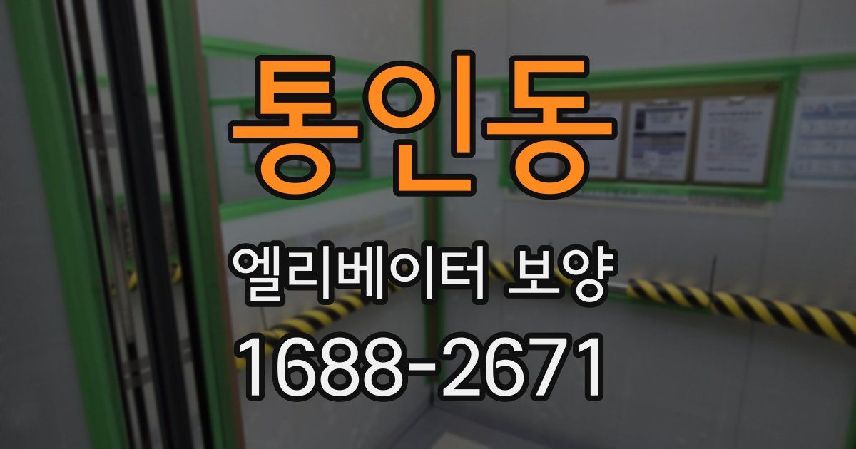 통인동 엘리베이터 보양