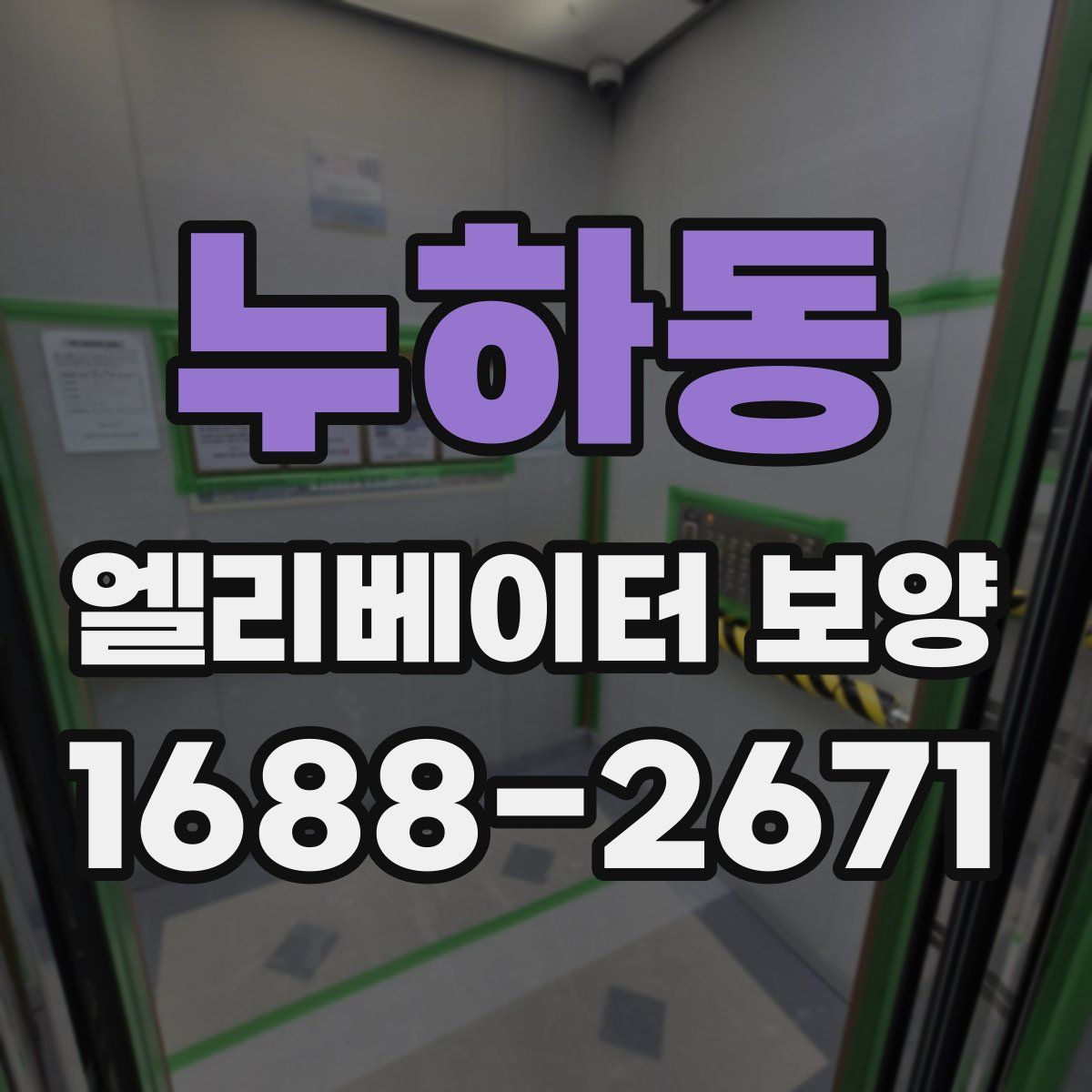 누하동 엘리베이터 보양