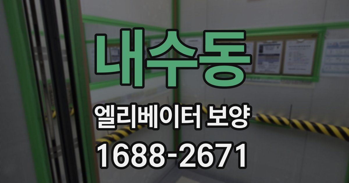 내수동 엘리베이터 보양