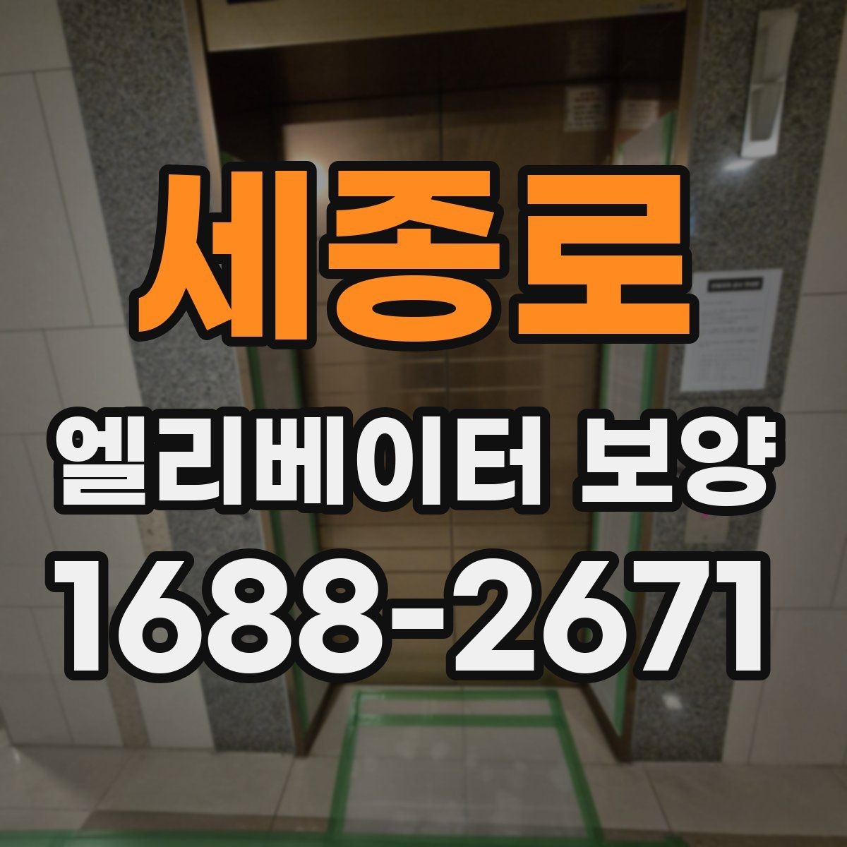 세종로 엘리베이터 보양 과정에서 확인할 안전 장비
