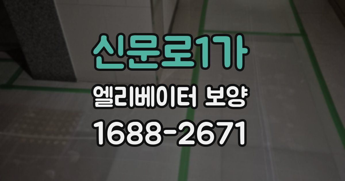 신문로1가 엘리베이터 보양