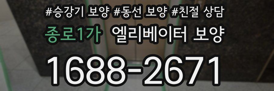 종로1가 엘리베이터 보양