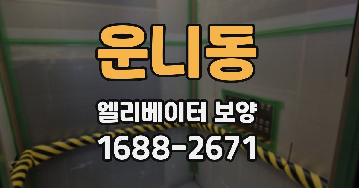 운니동 엘리베이터 보양