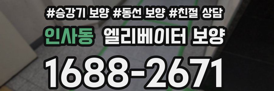 인사동 엘리베이터 보양