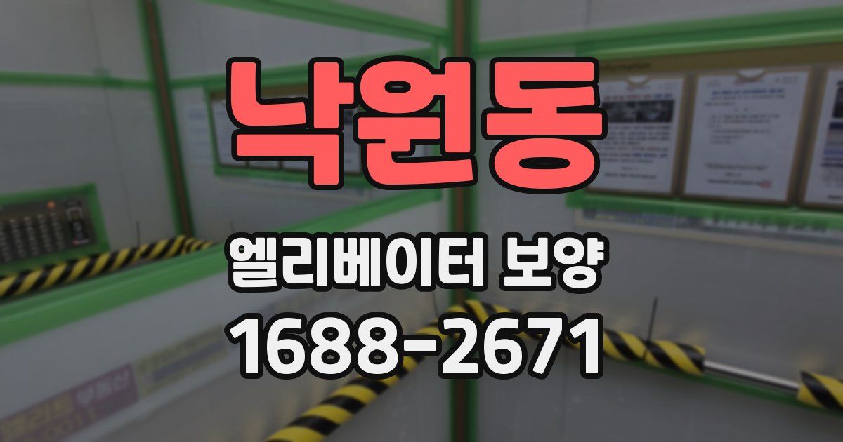 낙원동 엘리베이터 보양