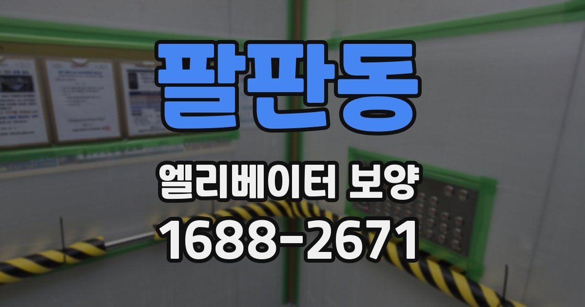 팔판동 엘리베이터 보양