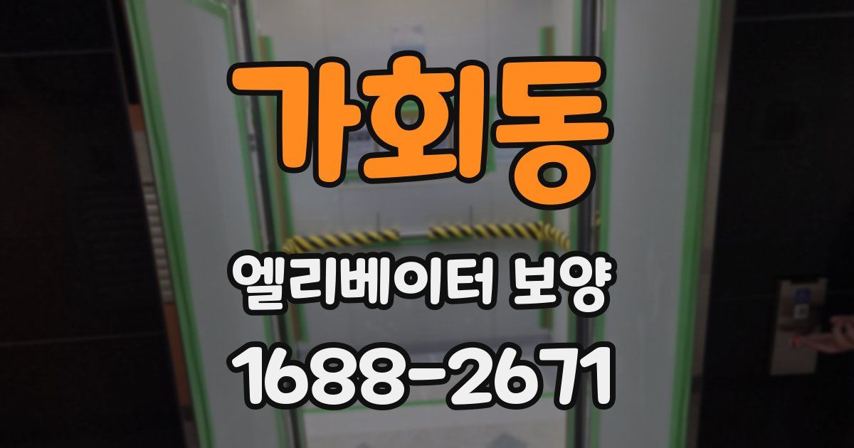 가회동 엘리베이터 보양
