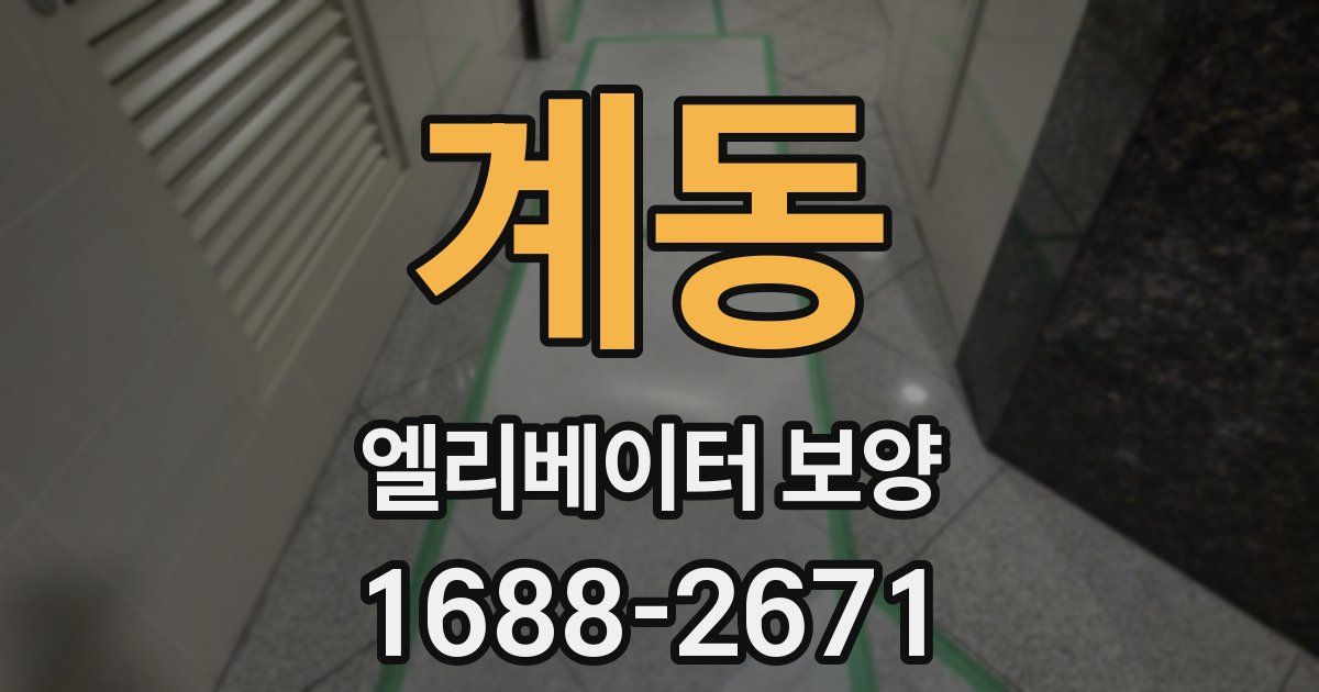 계동 엘리베이터 보양