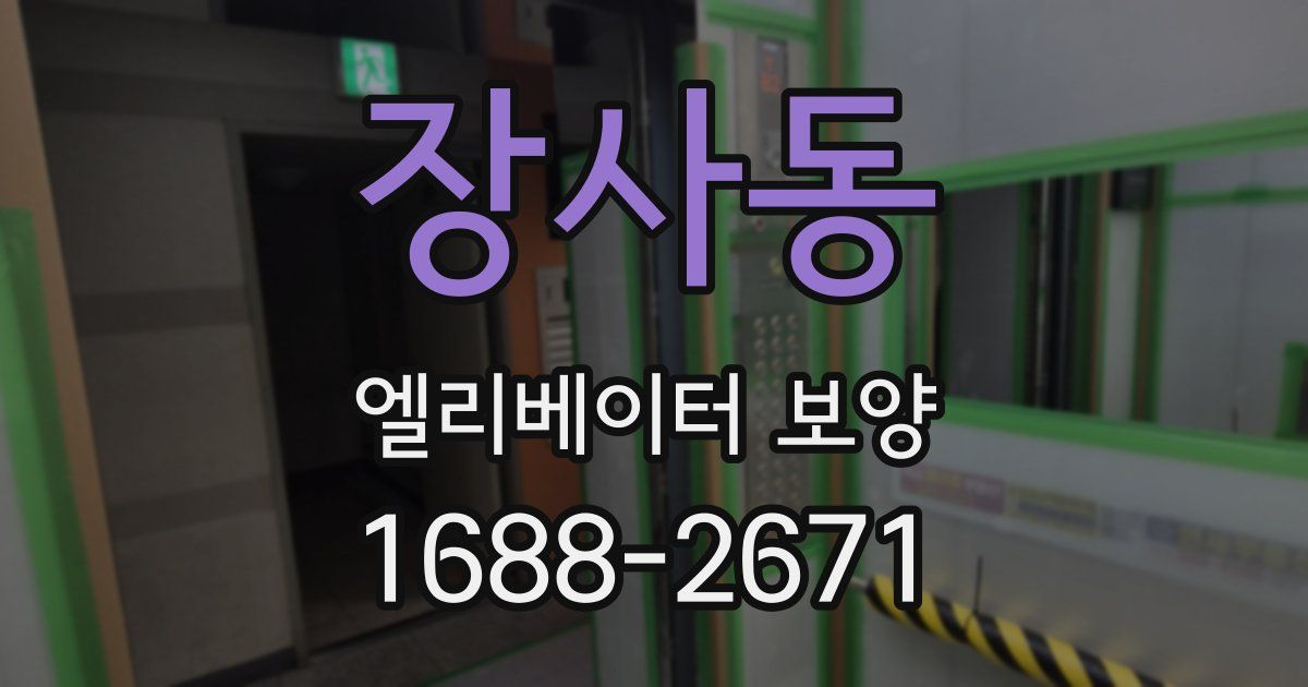 장사동 엘리베이터 보양