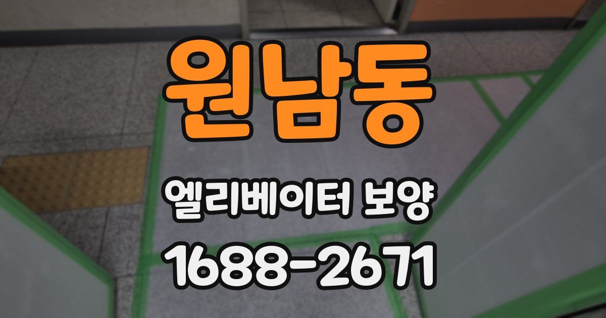 원남동 엘리베이터 보양