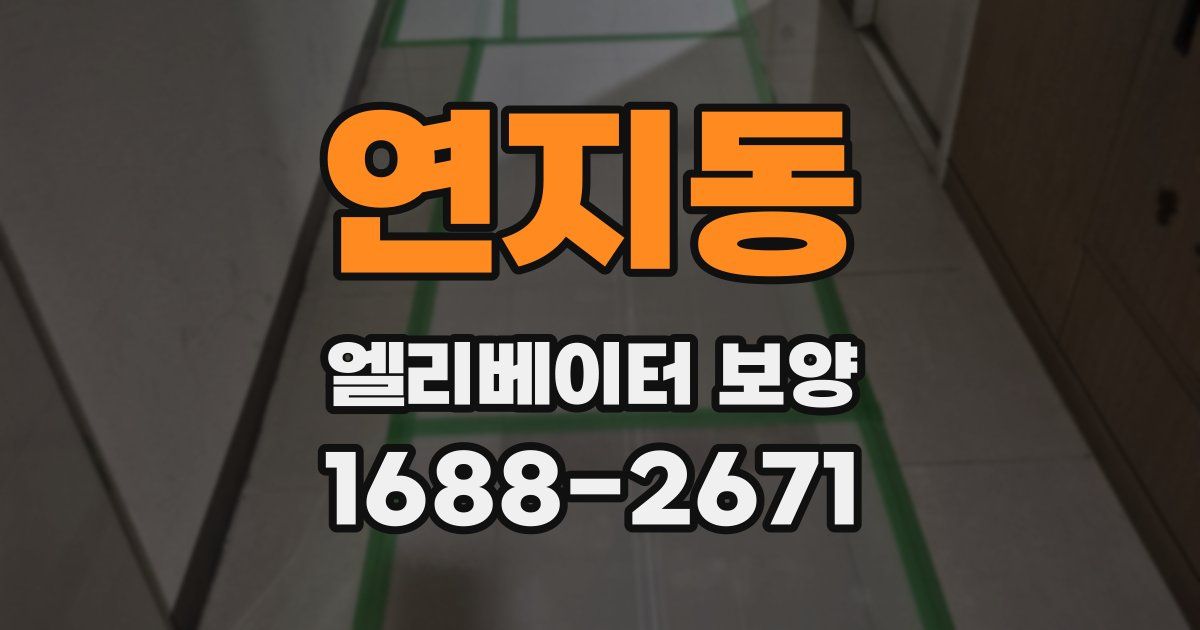 연지동 엘리베이터 보양