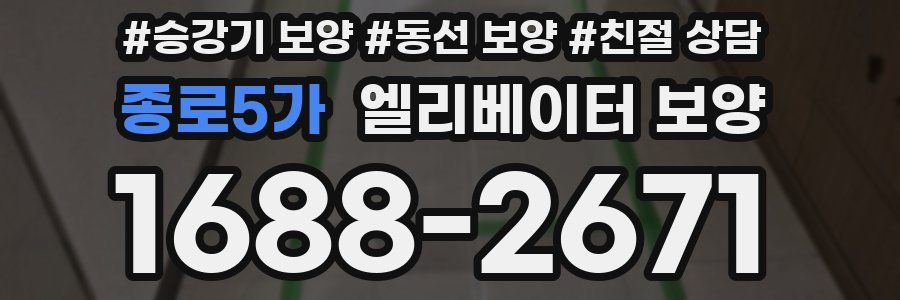 종로5가 엘리베이터 보양