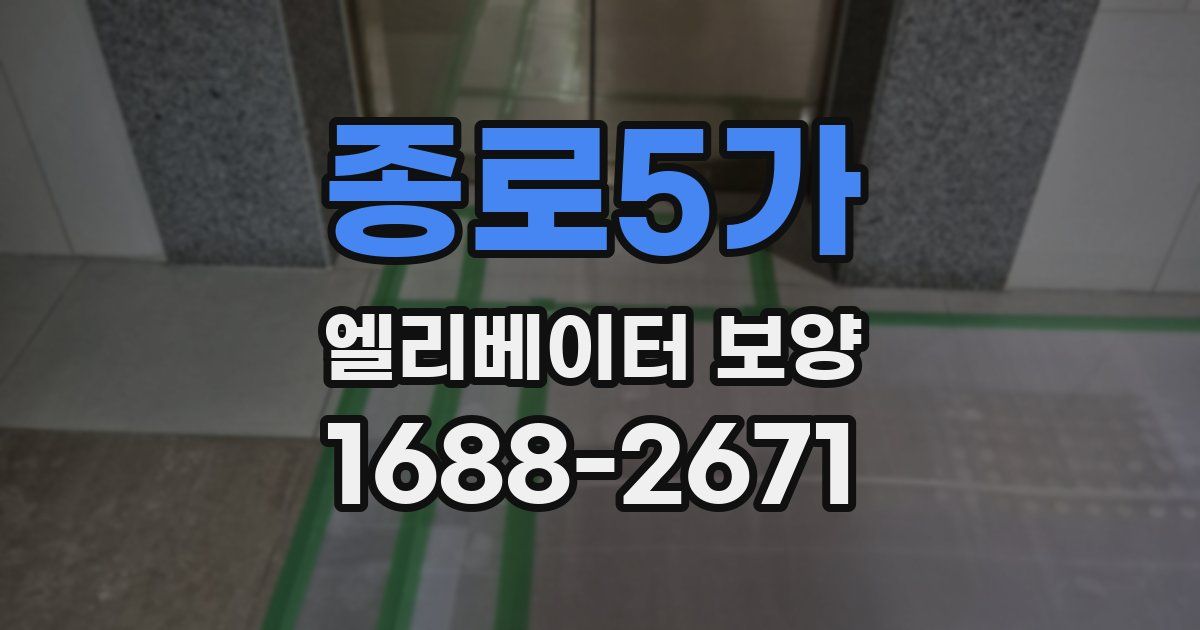 종로5가 엘리베이터 보양