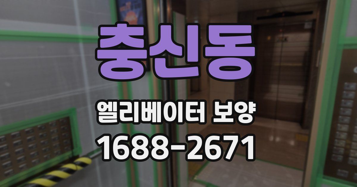 충신동 엘리베이터 보양