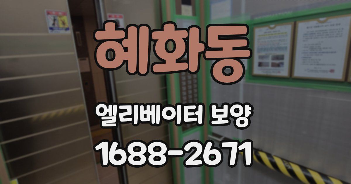 혜화동 엘리베이터 보양