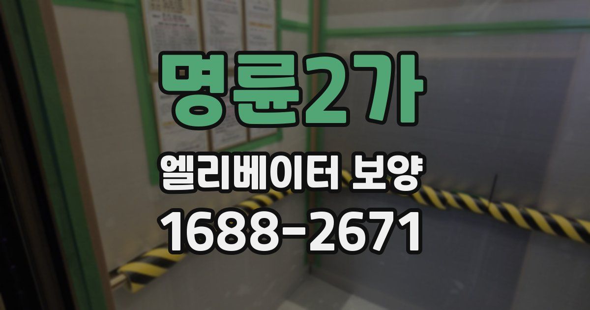 명륜2가 엘리베이터 보양