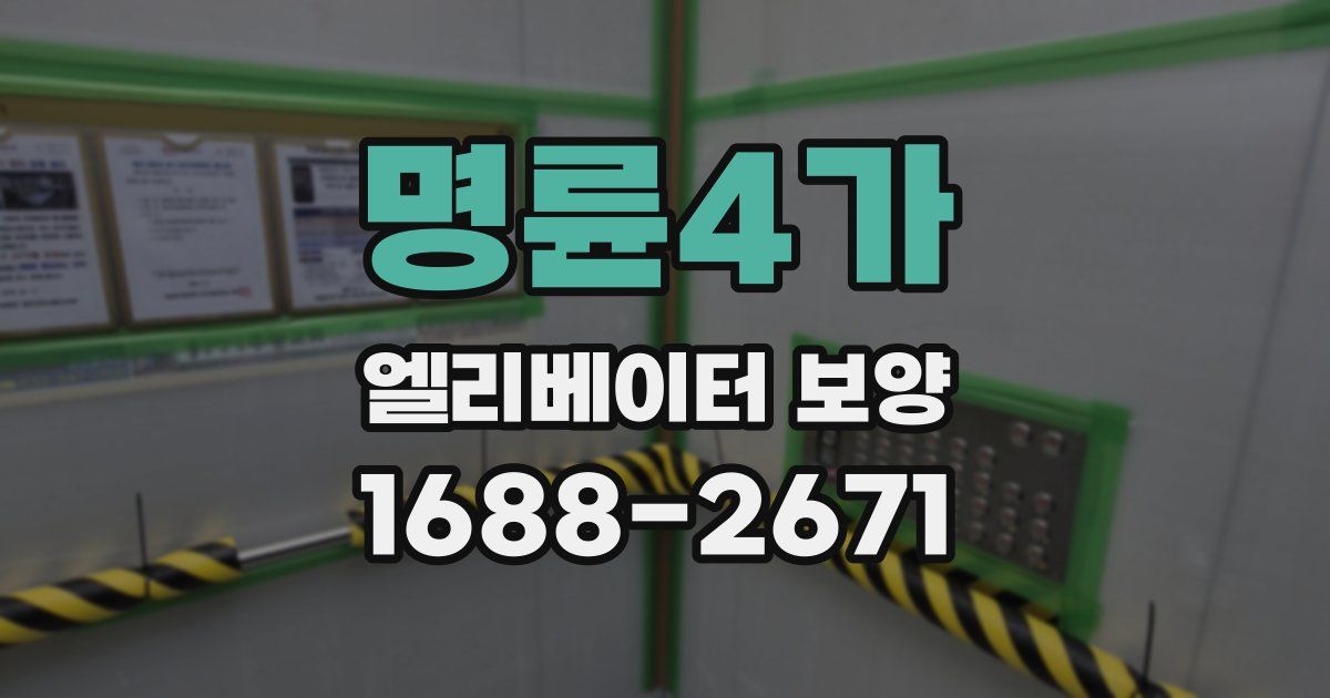 명륜4가 엘리베이터 보양