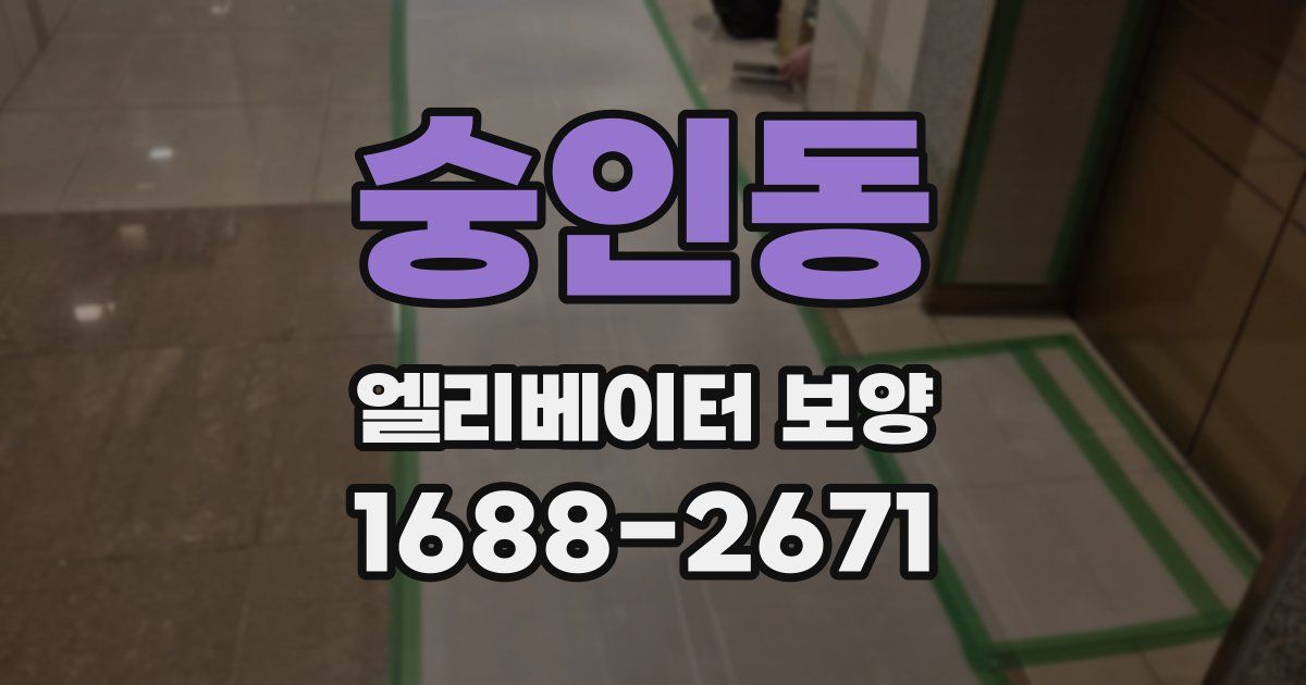 숭인동 엘리베이터 보양