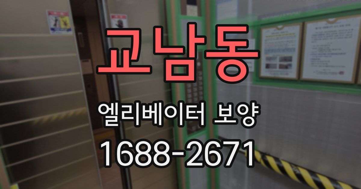 교남동 엘리베이터 보양