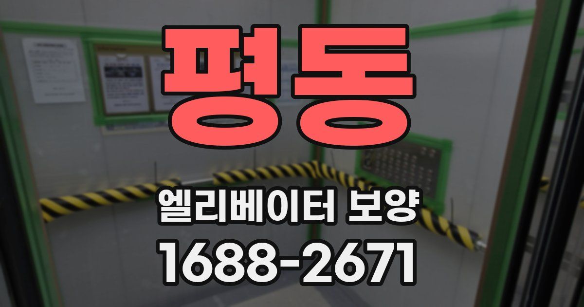 평동 엘리베이터 보양