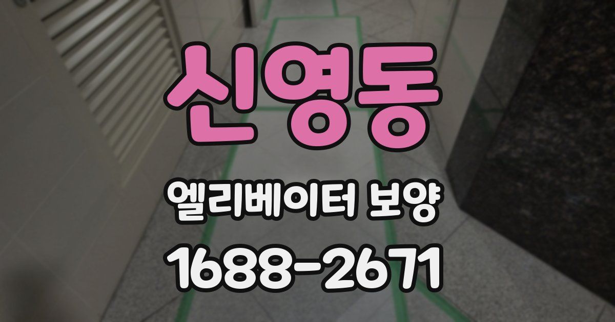 신영동 엘리베이터 보양