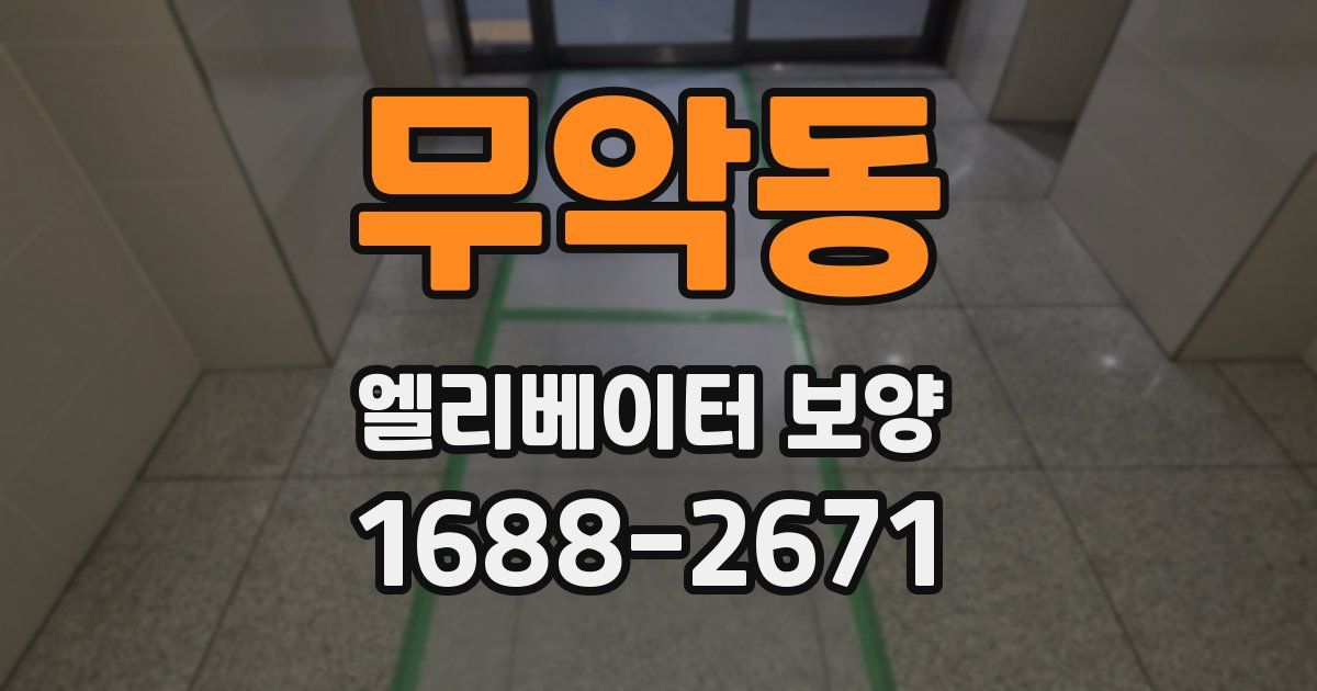 무악동 엘리베이터 보양