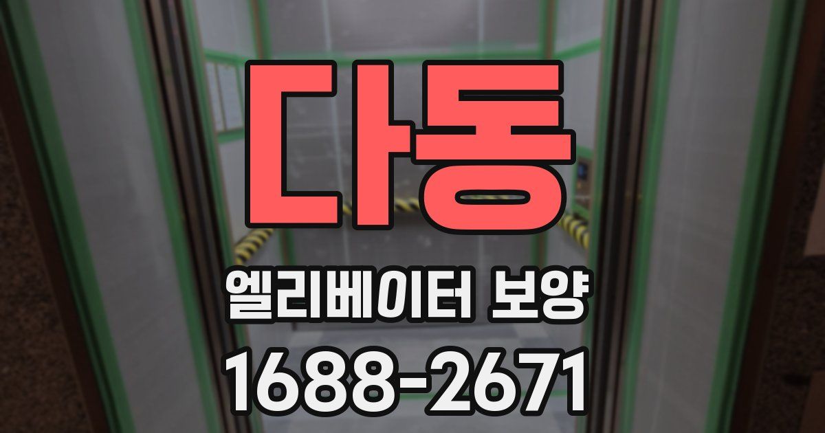 다동 엘리베이터 보양