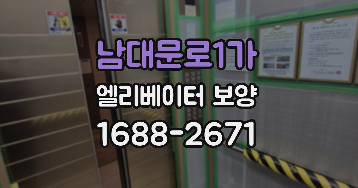 남대문로1가 엘리베이터 보양