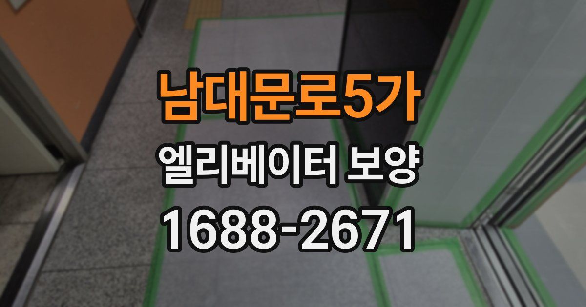 남대문로5가 엘리베이터 보양