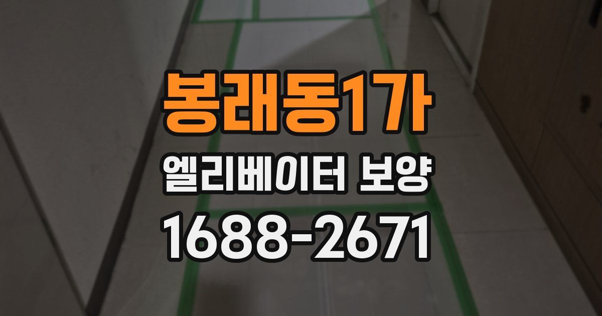 봉래동1가 엘리베이터 보양