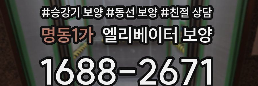 명동1가 엘리베이터 보양