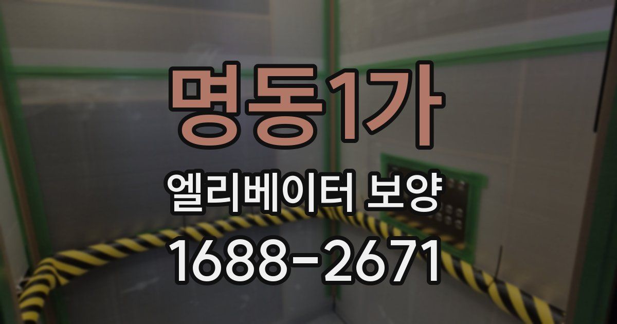 명동1가 엘리베이터 보양