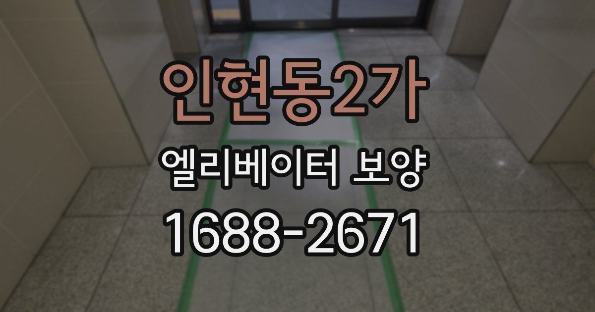인현동2가 엘리베이터 보양