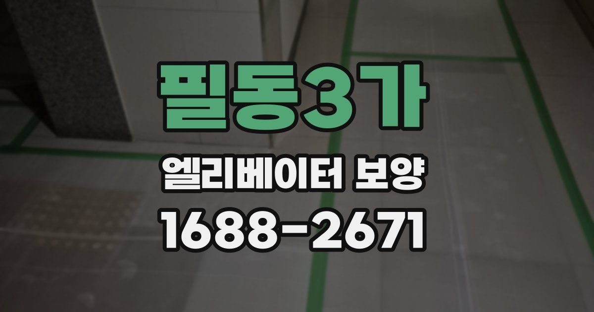 필동3가 엘리베이터 보양
