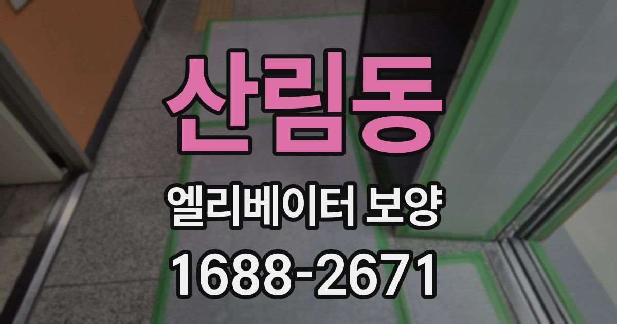 산림동 엘리베이터 보양