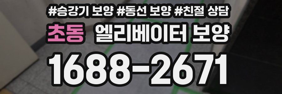 초동 엘리베이터 보양
