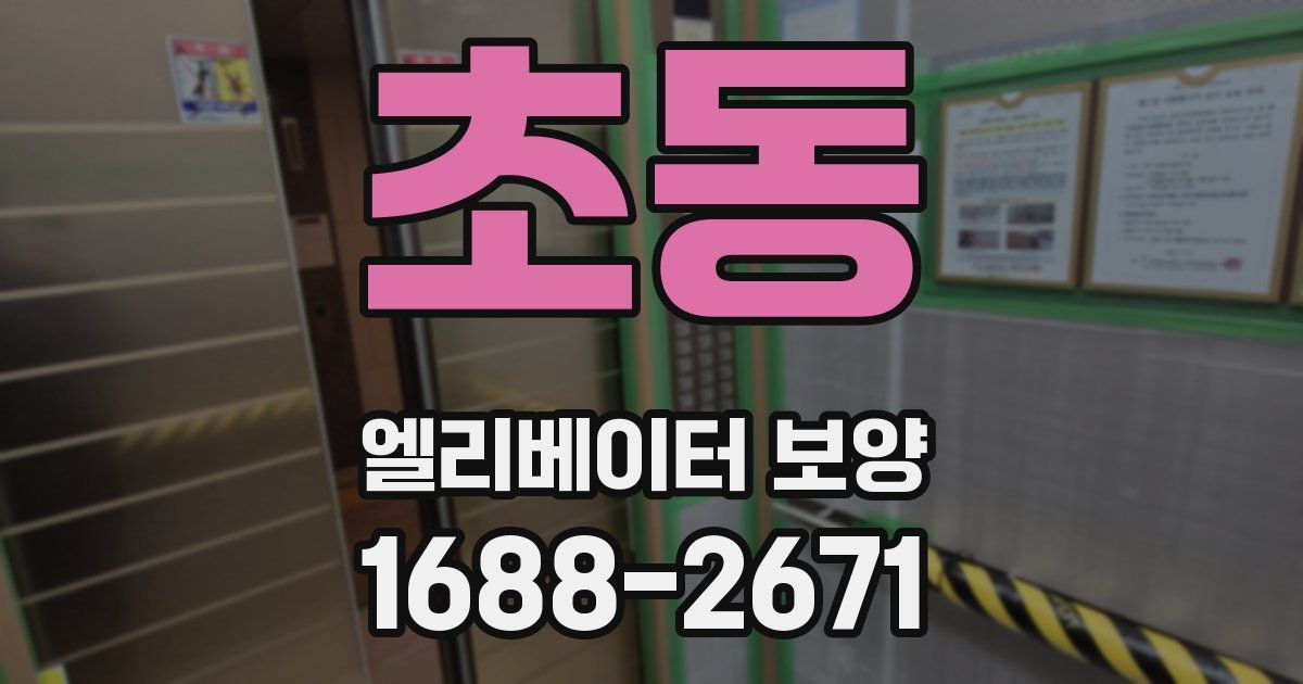 초동 엘리베이터 보양