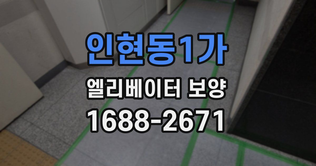 인현동1가 엘리베이터 보양