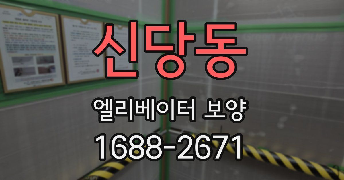 신당동 엘리베이터 보양