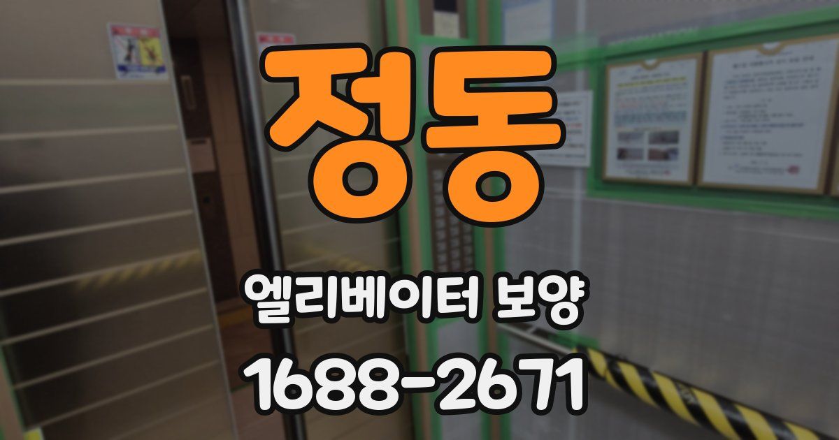 정동 엘리베이터 보양