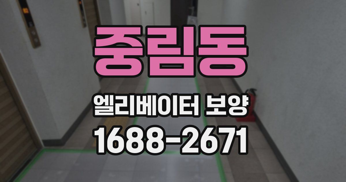 중림동 엘리베이터 보양