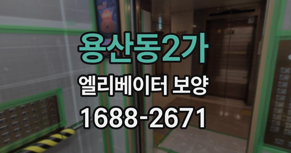 용산동2가 엘리베이터 보양