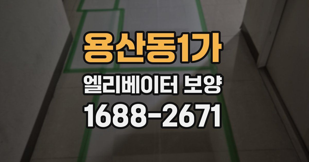 용산동1가 엘리베이터 보양