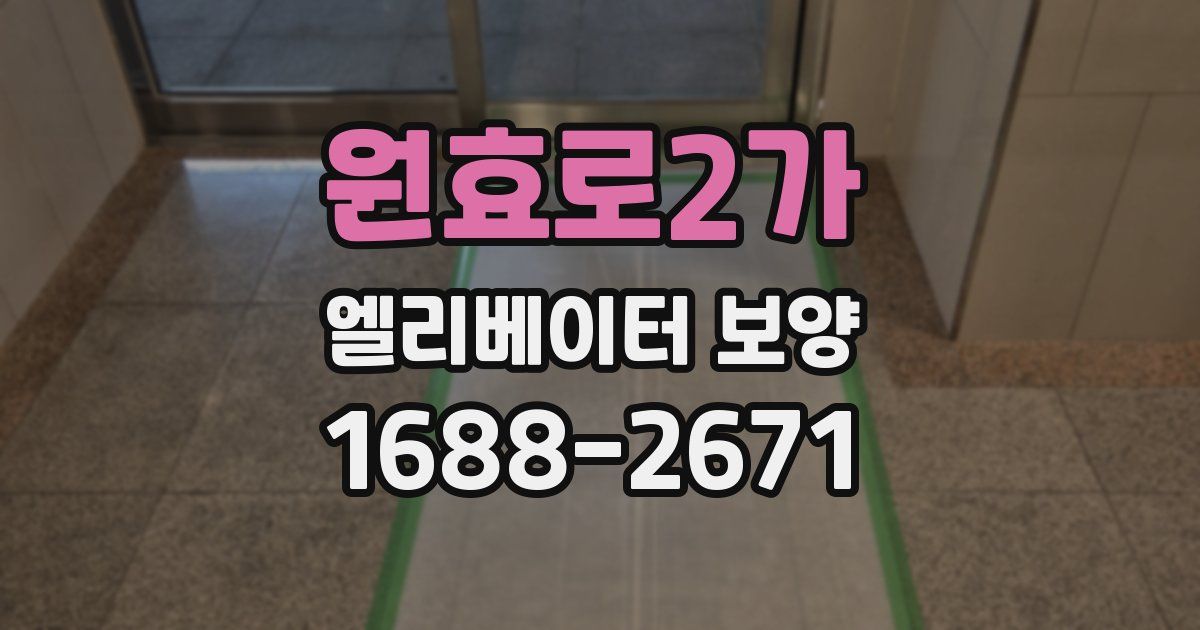 원효로2가 엘리베이터 보양